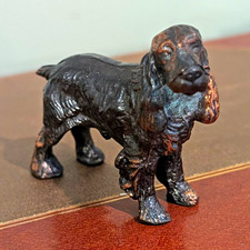 Vintage Bronze Brass Cocker Spaniel Dog Figurine Non-magnetic Paperweight picture