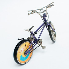 Purple Bicycle Vintage Table Lighter Metal Frame Wheelsport BMX Mountainbike VTG picture