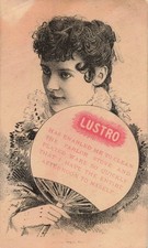 Minnie Palmer Lustro Cleaner Victorian Trade Card Felix Marston & Blair Chicago picture