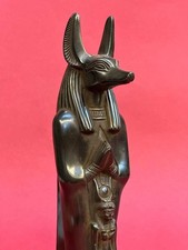 Authentic Ancient Egyptian Antiquities black Stone Statue Of Anubis Egyptian BC picture