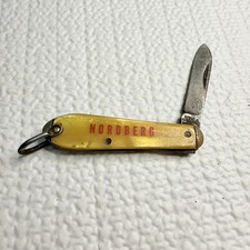 Antique Pre-1937 Utica Cutlery Pocket Knife Nordberg Advertisement Bail picture