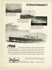 1946 DEFOE Shipbuilding Cruisemaster yacht USN YP351 patrol ship Vintage Ad picture