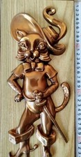 Vintage Plaque Cat in Boots Souvenir Olympic Puss in Boots Plaque Original picture
