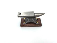 1.7Lbs Mini Horn Anvil Forged Iron Wenge Wood picture