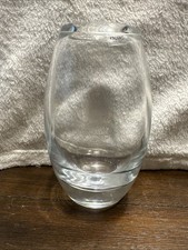 Krosno Poland 7 Inch Vase Barrel-shaped Silhouette With Thick Weighted Base Nice picture