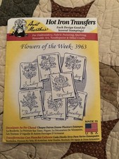 Aunt Martha's Flowers of the Week-3963 Hot Iron Transfers picture