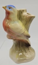Vintage Glazed Hand Painted Ceramic Bird Planter #47 Czechoslovakia Pottery picture