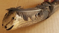 Vintage Teddy Weahkee Zuni Fetish Serpent Antler Native American Indian 14