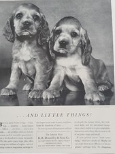 1943 Lakeside Press Fortune WW2 Print Ad R.R. Donnelly & Sons Cocker Spaniels picture