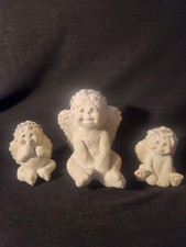 3 Vintage Dreamsicle Angel Cherub Figures 