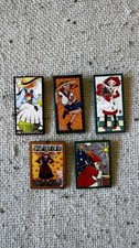 Mary Engelbreit ME Designs Brooch Pin Lot 5 Wooden Art Christmas Snap Out of It picture