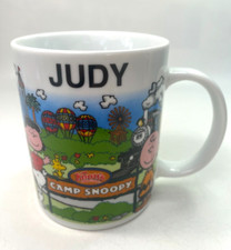 Peanuts Camp Snoopy Knott's Berry Farm Personalized Judy 11 oz Souvenir Cup C5 picture