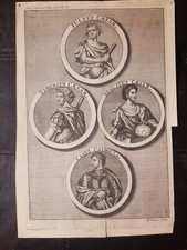 Phillip SIMMS Roman Emperors Antique Engraving Caesar Julius Augustus Caligula  picture