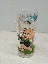 Pepsi Collector Series Warner Bros. 1976 Porky Pig/Tasmanian Devil Glass picture