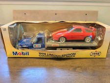 Mobil 1998 Limited Edition Collector Toy Truck 1:24 Gas & Oil w/ Red Car picture