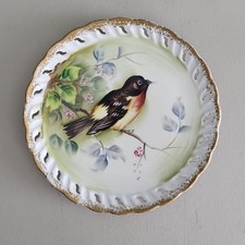 Vintage NORLEANS handpainted wildlife wall plate 8”D picture