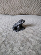 Vintage Pewter Frog Toad Small Figurine  picture
