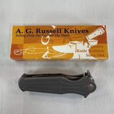 A.G. Russell 2004 Folding Sting Titanium Frame Lock Knife 154CM AGST-F334T Box picture