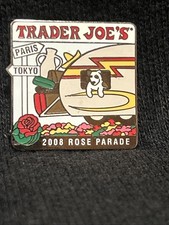 RARE Trader Joes 2008 Rose Parade Dog Paris/ Tokyo Sign Pin picture