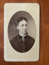 Striking Woman Victorian Fashion CDV Antique Photo NY Carte De Visite picture