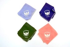 Lot of 4 WWII Sweetheart USA Silk Handkerchief Hankies US Home Front 9