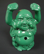 VINTAGE ORCHIDS OF HAWAII GREEN CERAMIC HOTEI BUDDHA TIKI COCKTAIL MUG R-95 picture