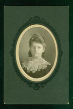S7, 835-16, 1900s, Cabinet Card, Young Lady in a Studio, Houghton, Maine picture