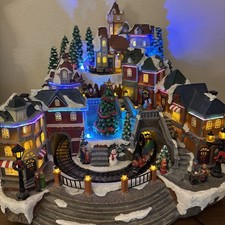 Costco Christmas LED Light-Up Musical Village - Motion Does Not Work - Read picture