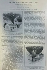 1899 Tornado at Kirksville Missouri illustrated picture