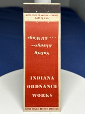 Indiana Ordnance Works VTG Matchbook Cover 626 picture