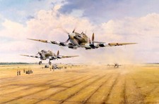 ST CROIX-SUR-MER by Robert Taylor signed by Johnnie Johnson & Spitfire Pilots picture