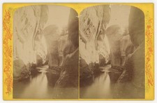 UTAH STEREOVIEW - JW Powell Expedition - Brush Creek Canon - JK Hillers c1875 picture