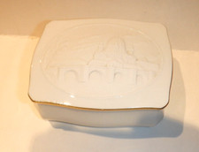 Authentic HOCHST Porcelain Trinket Box Wheel of Mainz Mark-German Fine China picture