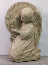 Vintage George Carruth Studios Friends are Everywhere Angel Garden Sculpture 7