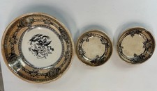 Porcelain Deep Soup Plate and 2 Fruit Dessert Sauce Bowls picture