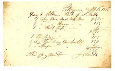 1857 Handwritten Receipt – Pittsgrove NJ – Dry Goods & Textiles – Gray & Atkins picture