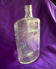 Clear Embossed Glass 3 1/2 oz Bottle w/ Screw-Top Neck & Base Marked 314 picture