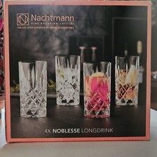NATCHTMANN NOBLESSE LONGDRINK CRYSTAL GLASSES FINE BAVARIAN CRYSTAL NEW SET OF 4 picture