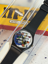 Vintage 1996 M&M’s Blue Saxophone Quartz Watch NOS Original Box Candy Promo picture