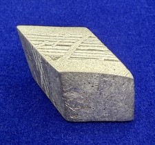 Etched Aletai Iron Meteorite, Rhombohedral Cube, Widmanstatten Pattern, 9.24g picture