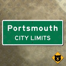 Portsmouth Virginia city limits highway road sign 2015 marker boundary 24x10 picture