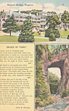 VA Natural Bridge Hotel Virginia- 2 Linen Postcards Tichnor Unused Unposted Lot picture