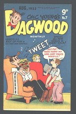 Dagwood Monthly #7 1953 Australian copy Grade 9.2 large sandwich on cover picture