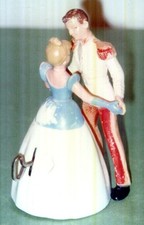 Vtg Disney Cinderella & Prince Wind Up Dancing Figures Toy Irwin 1950's Works picture