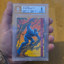 2022 Fleer Avengers Red Foil Artist Autographs Black Panther #101 Auto /63 BGS 8 picture