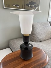Mid Century Tapio Wirkkala Rosenthal Studio Line Black Porcelain Vase Table Lamp picture