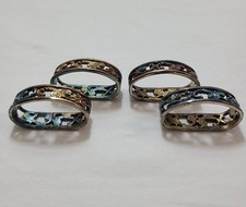 Vintage Silver Plate Napkin Ring Holders     Set of 4     Excellent Condition picture