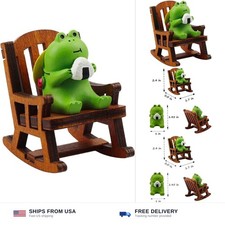 Refintural Miniature Frog Figurines Statue - Cute Frog Sculpture for Outdoor ... picture