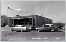 RPPC 1973 Post Office Boscobel Wisconsin Classic Cars VINTAGE Postcard 9082 picture