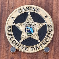 Palm Beach County Sheriff K9 Explosive Detection Challenge Coin  W#20 picture